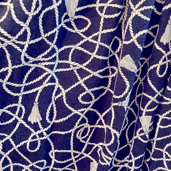 Michael Kors Womens Sz XL dark navy blue Nautical Blouse - Picture 5 of 13